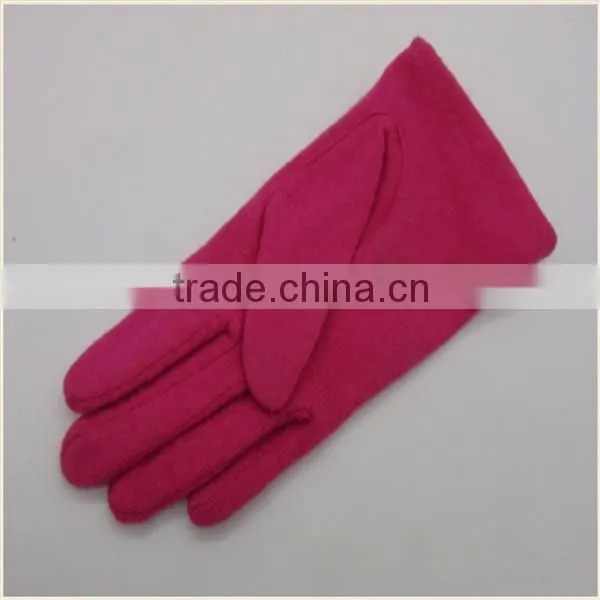 China Supplier Pink Wool Gloves Cashmere Gloves photo-4