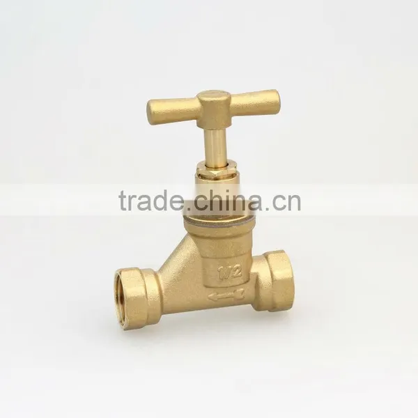 HX-2003 Luqiao Factory Supply 15mm Hot Selling Brass Stop Cock Valve