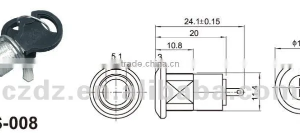 Metal 12mm Key Lock Switch On/off,12mm Metal Security Key Switch Key Operated Switch photo-3