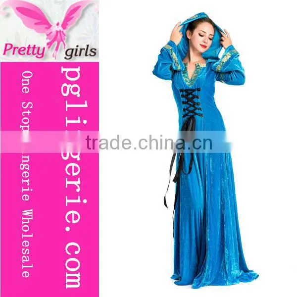 Blue Sexy Dress Long Evening Gown For Mature Woman photo-6