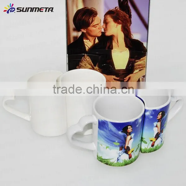 Heart Shape Ceramic Couple Mug,wholesale White Couple Mug photo-4