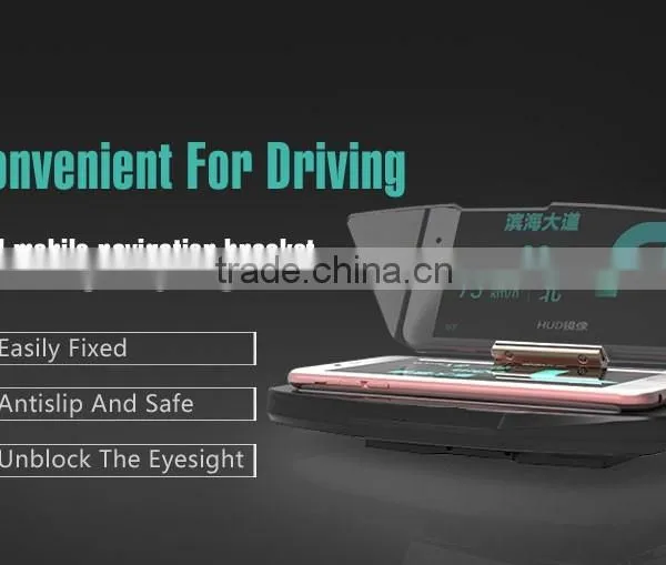 Universal Folding Mobile GPS Navigation Bracket HUD Head Up Display For Smart Phone Car Mount Stand Phone Holder Safe Adsorption photo-3