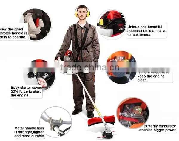 Fuel Efficient Garden Tool 43 cc Brush Cutter NTCG330 CE GS Certified for Home Use photo-3