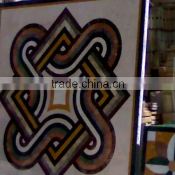 Beautiful Marble Inlay Top Dinging Dining Table Top , Marble Coffee Table Top , Marble Tv Table