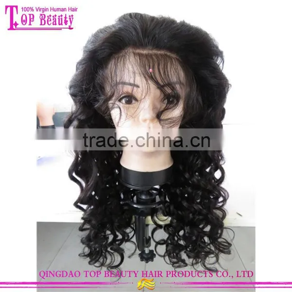 Wholesale Cheap Peruvian Human Hair Full Lace Wig 180% Density Bleached Knots Full Lace Wig photo-3