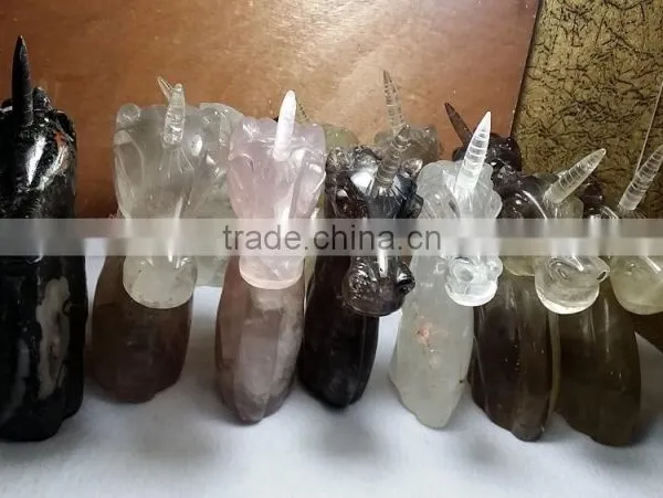 Wholesale Polished Crystal Gift Items Unicorn ,Carving Stone for Crafts photo-3