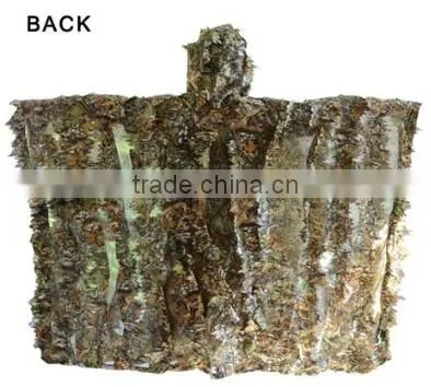 Woodland Camouflage Ghillie Poncho for Hunting Wargames or Other Outdoor Activities photo-2