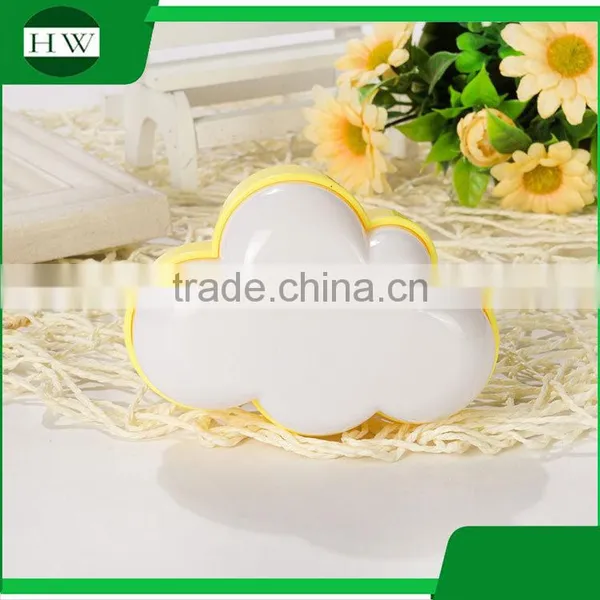 Plastic Mini Cartoon Cloud Electric Plug Socket Led Sensor Day Night Lamp Light photo-2