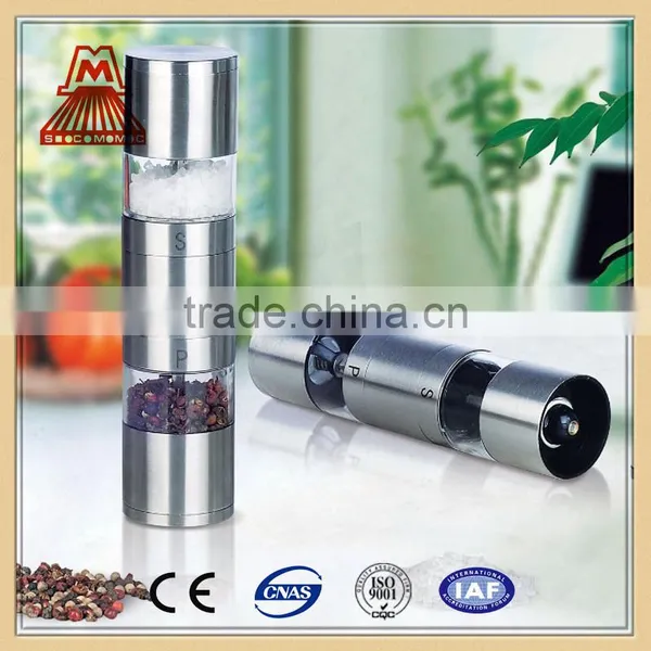 Latest Hot Selling W121-021 55x 220mm 2 in 1 Style Manual Salt And Pepper Mill photo-2