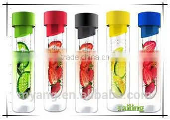 BPA FREE Fruit Infuser 700ml Tritan Cheap Infusion Water Bottles,food Grade Plastic Sports Bottle, Fruit Juicer Bottle photo-2