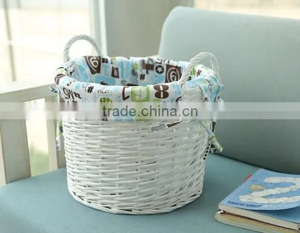 Handmade Wicker Storage Basket Woven Shallow Storage Basket photo-6