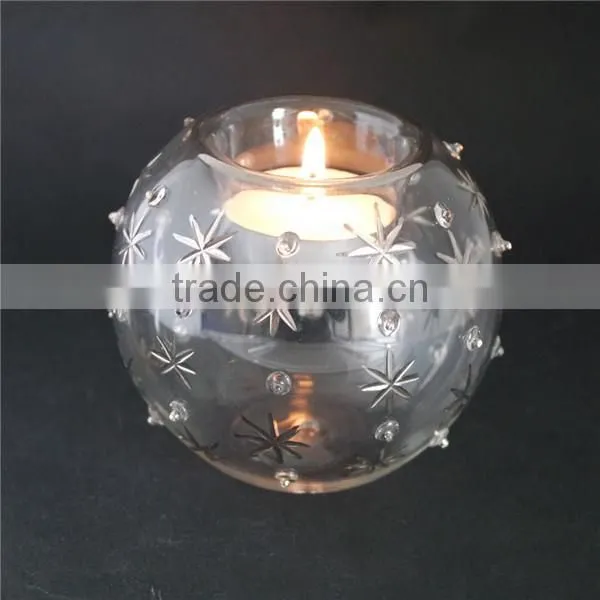 Home Wedding Sphered Glass Candle Holder Tealight Candle Holder photo-4
