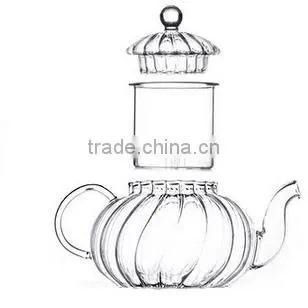 Haonai Wholesale FDA Embossed Clear Glass Tea Set photo-3