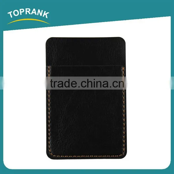 Toprank New Design RFID Protective Leather Pu Card Holder 3M Adhesive Cell Phone Case Sticker Credit Card Holder photo-2