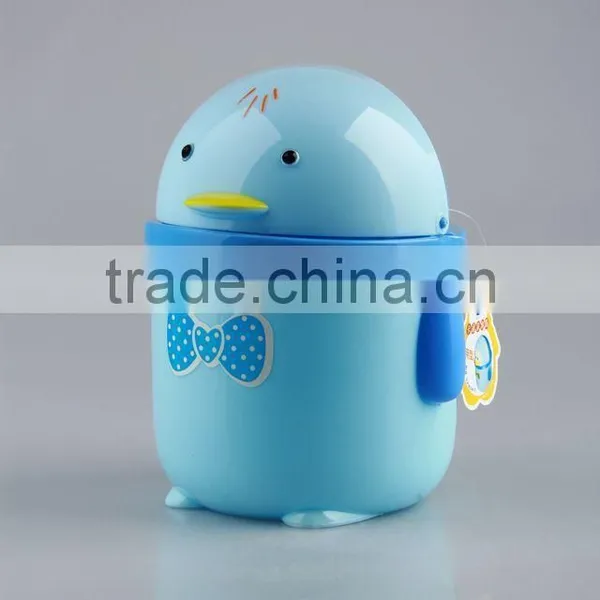 Household Garbage Can/Desktop Bin With Cartoon Patterns Plastic Trash Can photo-2
