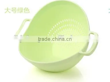 Super Practical Creative Fashion Plastic Wash Rice Colander Strainer Sieve Bright Kitchen Plastic Drain Vegetable Basket photo-3
