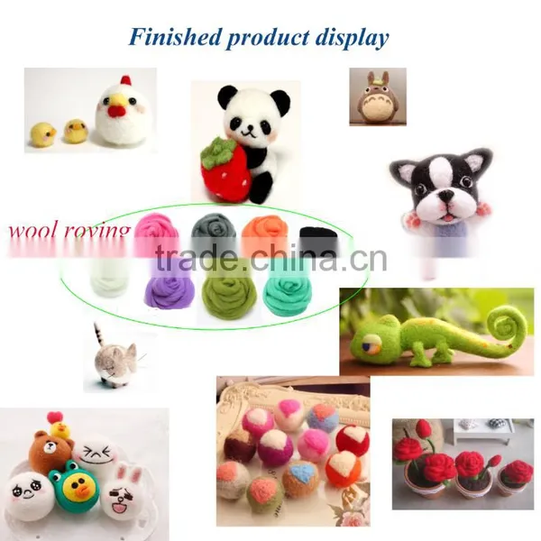 2017 Wholesale Cheap Merino 100% Wool Roving for Felting DIY Material photo-2