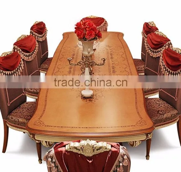 Royal Exquisite European Louis Designed Banquet Long Dining Table With Beautiful Dining Chair BF12-04204a photo-2