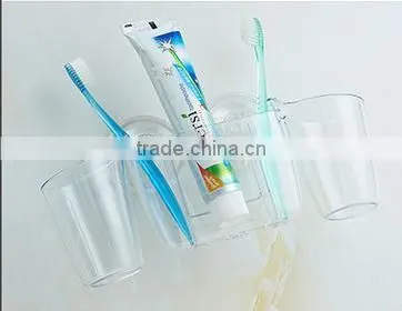 Plastic Transparent Toothbrush Holder Combination Set photo-2