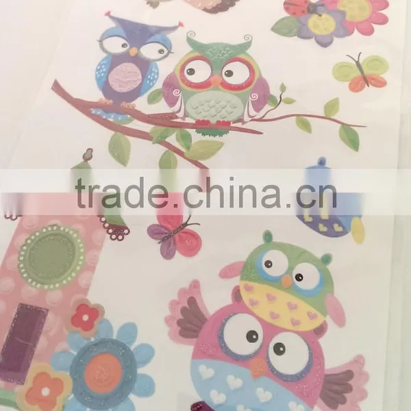 OEM Owl Design Decorative Shinny Glitter Sticker photo-2