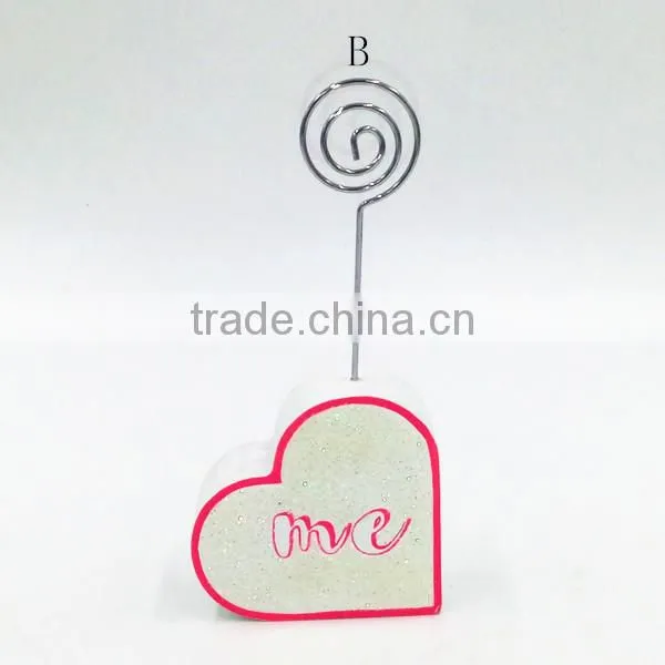 Wood and Iron Decoration Name Card Holder photo-3