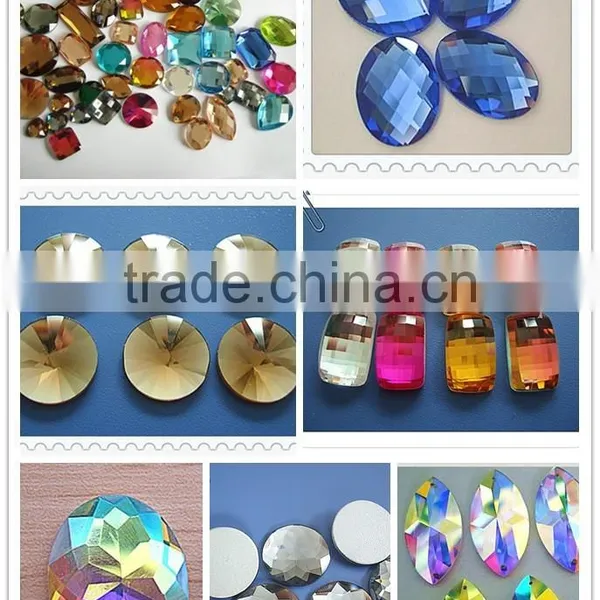 2015 Wholesale Flat Back Loose Stone, Glass Flat Abck Sew-on Stone photo-5