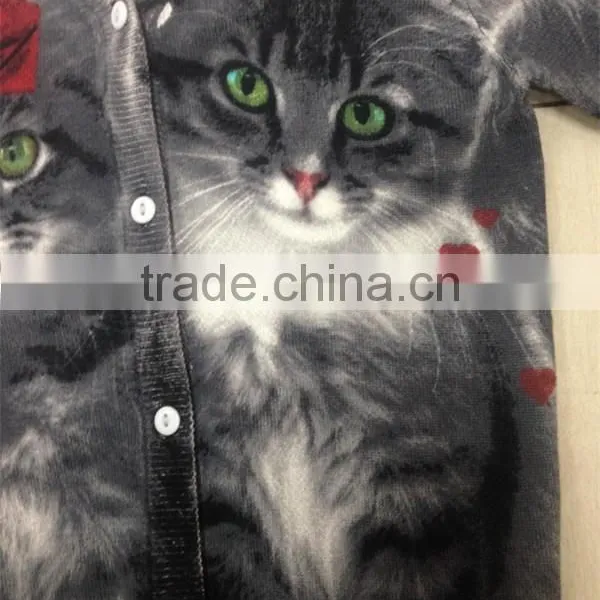 Children's no Hand Feeling Reactive Printing 100% Cotton Cardigan Sweater photo-4