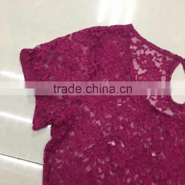 Yiwu Branded Red Ladies Lace Tops Factory Closeout photo-2