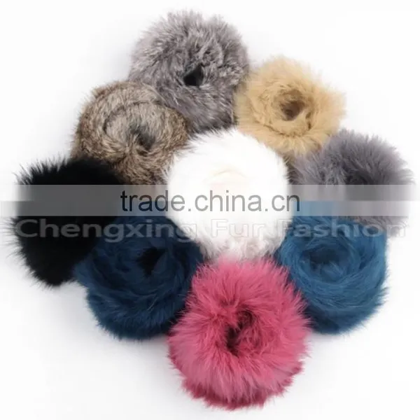 CX-A-28C Top Quality Winter Rabbit Fur Leather Cuff Bracelet photo-2