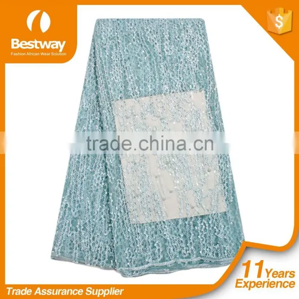 Plain Color African Lace Fabrics Fancy Beautiful Embroidered Dress French Lace With Big Beads FL0248 photo-6