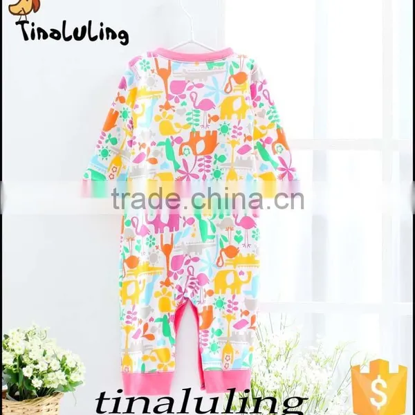 New Arrival Infant Baby Girls Elephant Animal Rompers Baby Bodysuits Girls Romper photo-2