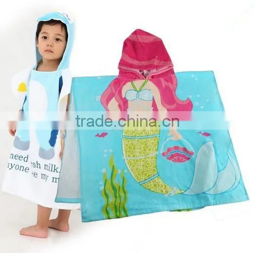 100% Cotton Printing Kids Hooded Animal Towel photo-2
