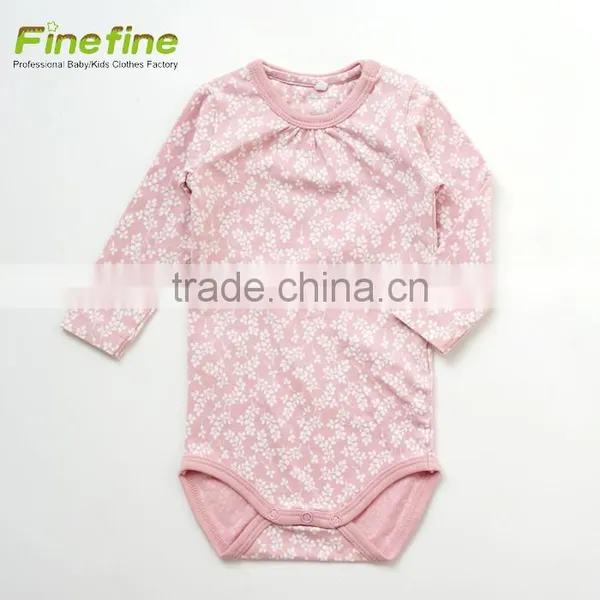 Long Sleeve Baby Clothes Winter Cotton Fall Plain Baby Rompers photo-3