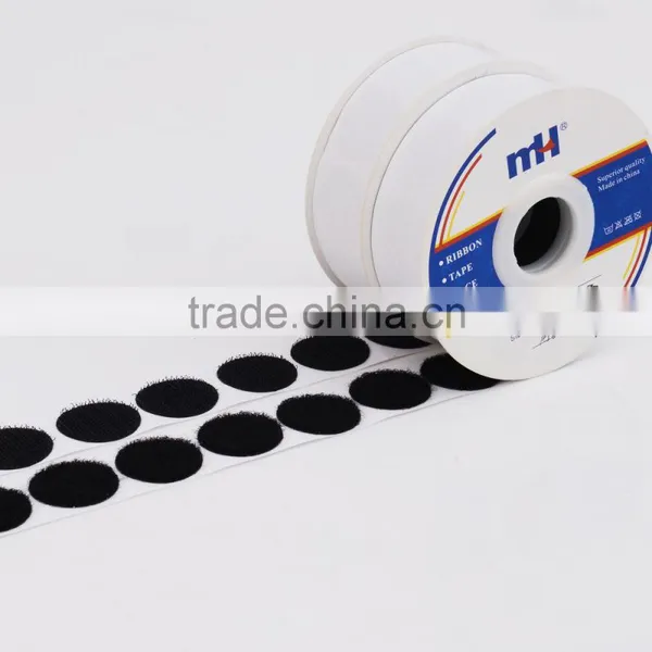 25mm Black Round Self Adhesive Hook Loop Dots