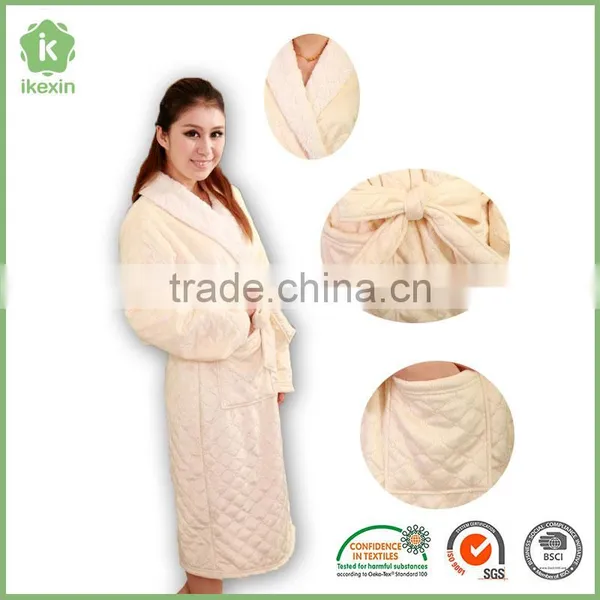 High Quality Breathable Glossy Sauna Adult Bathrobe photo-2