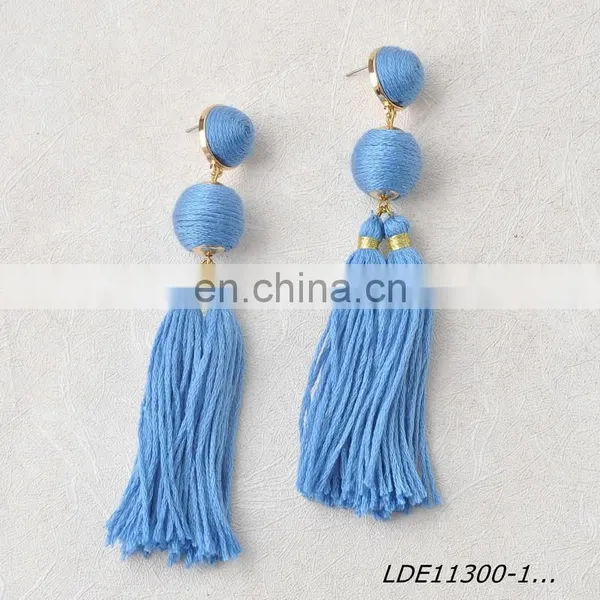 Pom Pom Style Pelote Woolen Yarn Tassel Earrings Ball Earrings photo-3