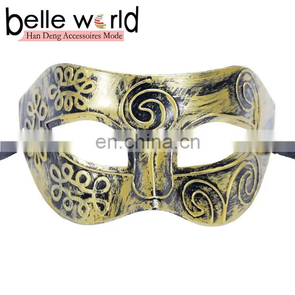Hot Sale Gold Silver Color Venice Masks Copper-colored Half Face Eye Mask for Men