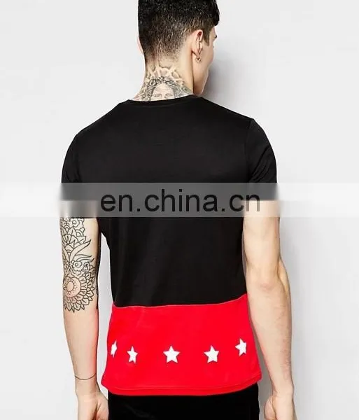 Red Printing Black o Neck Digital Printing Men Comfort Colors Tshirts photo-2