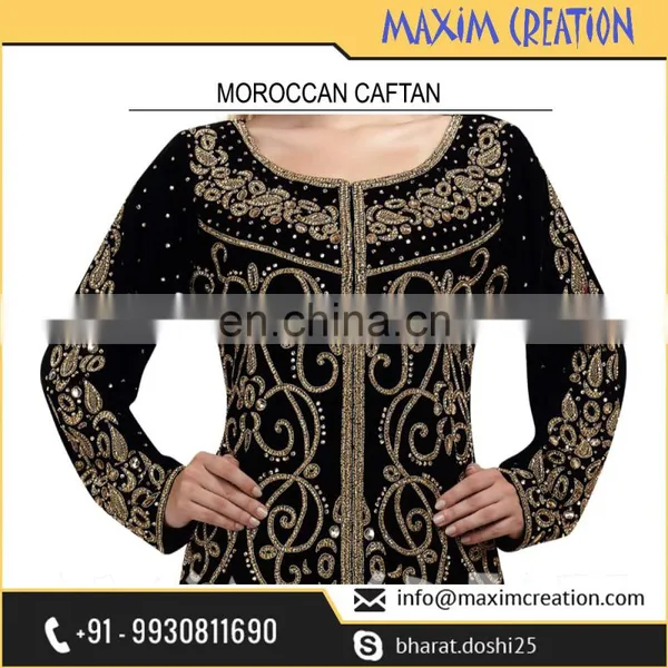 New Bling Hand Made Embroidery Kaftan Dress With Unique Design By Maxim Creation photo-2