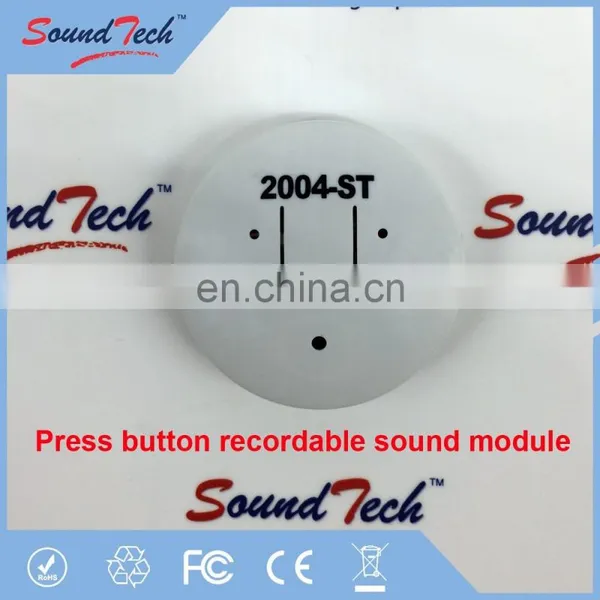 Press and Hold Recordable Sound Module With Plastic Housing