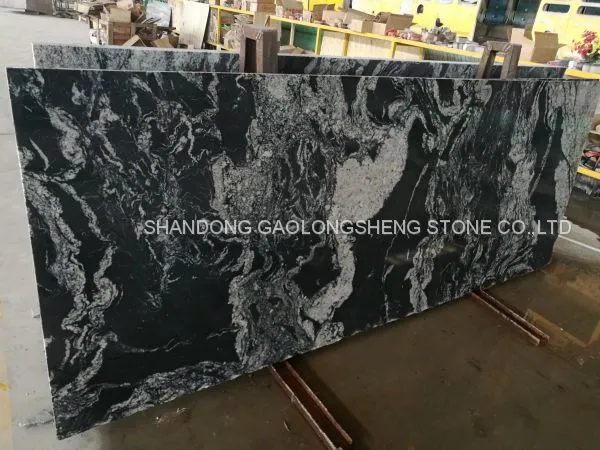 Black Landscape Granite,Royal Ballet,Negro Santiago Granite,black Waves Granite,black Granite Wall Pavings photo-4