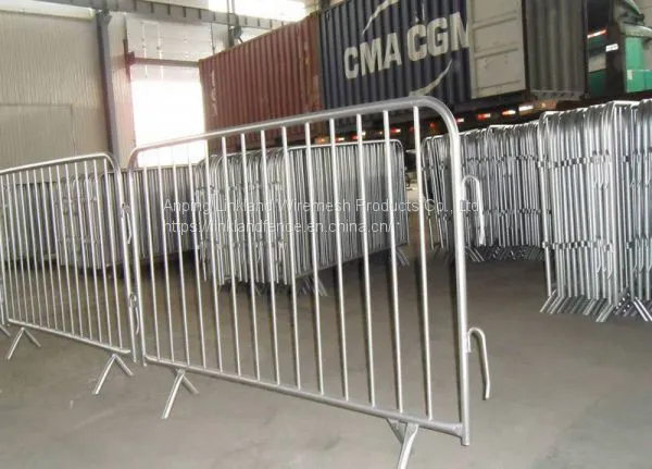 Black Tube Crowd Control Barrier