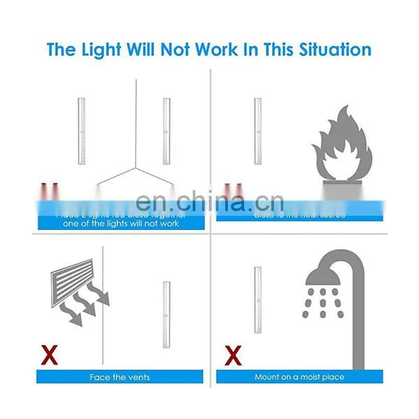 Motion Sensor Closet Lights, DIY Stick-on Anywhere Portable 20 LED Wireless Sensing Cabinet Light, Charging Stairs/Step/Night photo-4