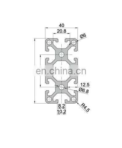 SHENGXIN 4080 Industry Production Line Aluminum T-slot V-slot Channel photo-2