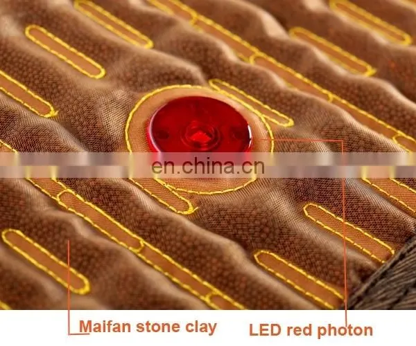 Led Photon Light Mat Germanium Maifan Clay Tourmaline Ceramic Far Infrared Thermal Heating Therapy Stone Mattress Pad photo-3