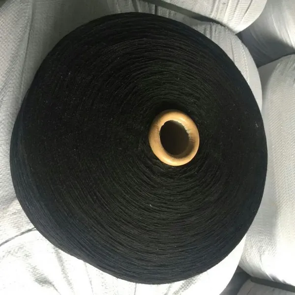 Ne8s/1 Dyed Black Color 65/35 pc or Cvc Yarn Blended Yarn for Gloves photo-2