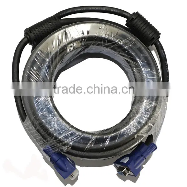 FCC CE CERTIFICATION 50m LONG VGA CABLE 3+4 MALE TO MALE COMPUTER MONITOR CABLE WITH HIGH PERFORMANCE photo-2