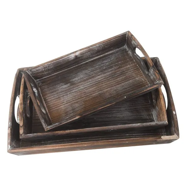 Pine Serving Tray With Washed Finish photo-2