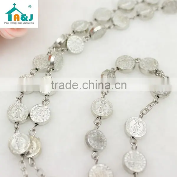 St. Benedict Metal Beads Rosary photo-4
