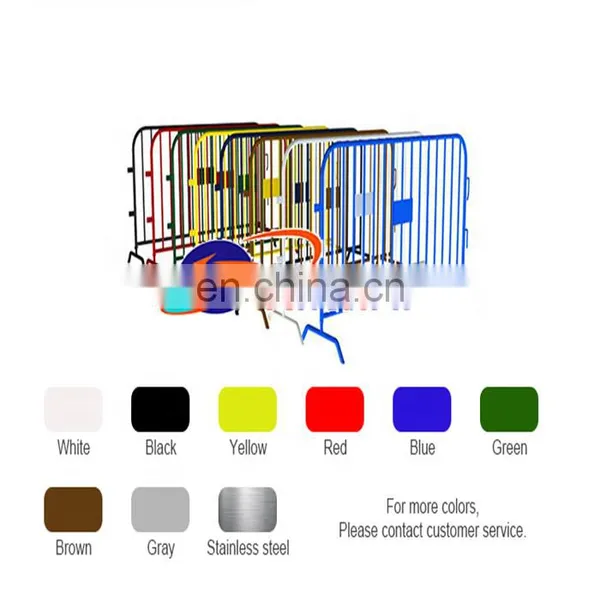 Galvanized Barricade Safety Barrier Crowd Control Fence Heavy Duty Metal Road Block Barrier Strong Frame Anti Rust Low Price photo-3